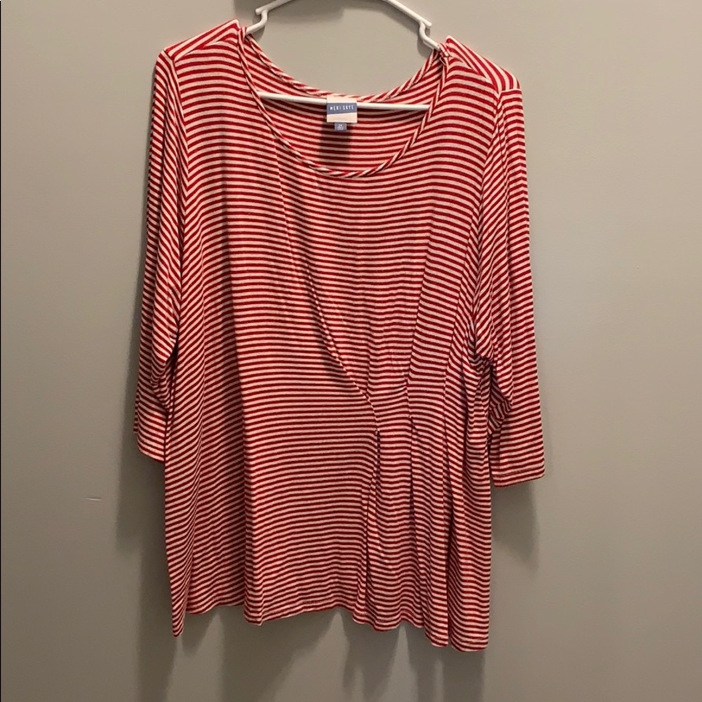 Red & White striped top